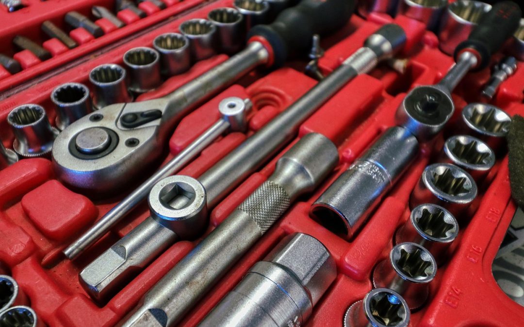 Photo of a neatly arranged toolbox.